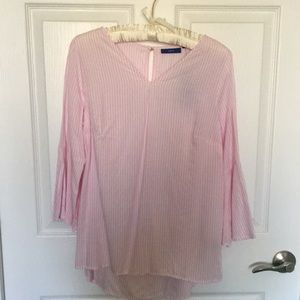 Gorgeous pink & white striped blouse NWT